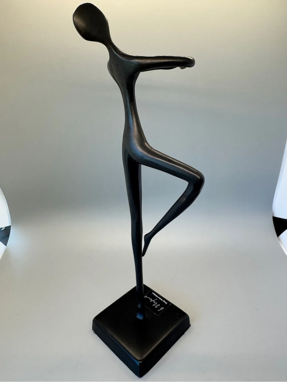 Minimalist Black Abstract Dancer Sculpture by Unknown Brand